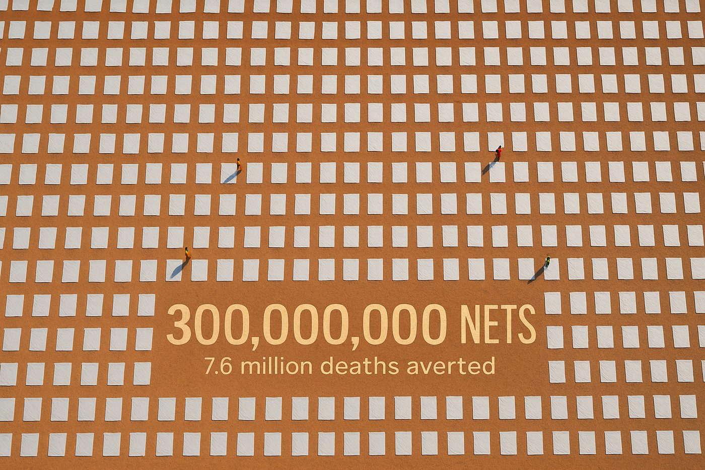 300 million nets distributed across sub-Saharan Africa, 7.6 million deaths averted