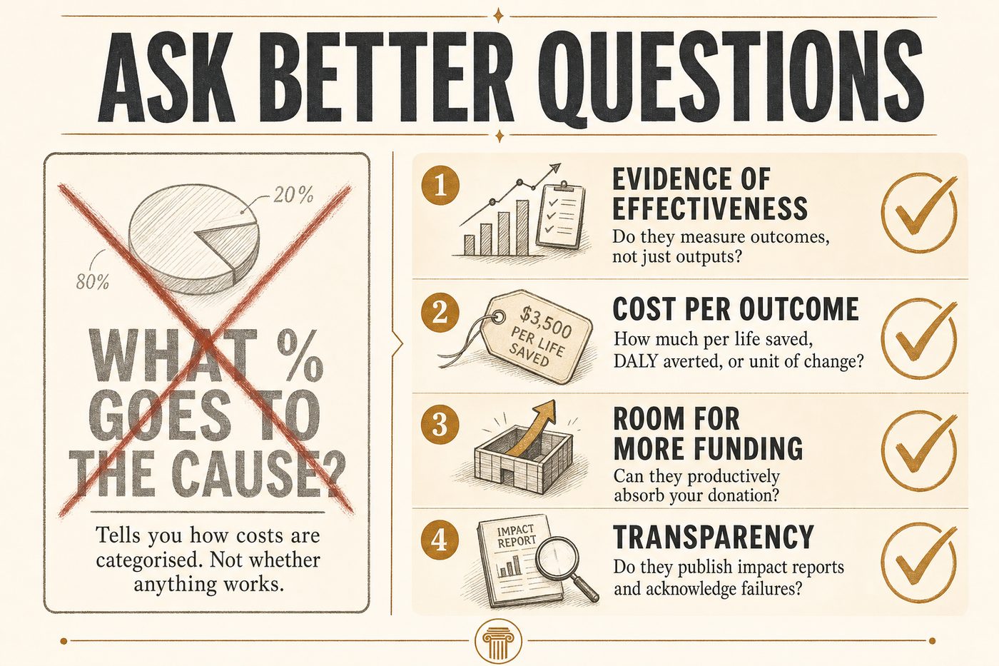 Ask better questions: four metrics that actually predict charity effectiveness